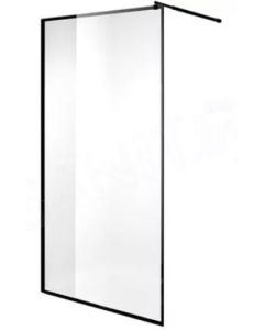 Harma dušisein 90X200cm, 5mm kirgas karastatud klaas, matt must alumiinium raam