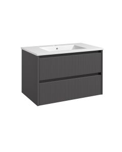 Harma valamukapp valamuga, mustad alumiiniumprofiilid, matt hall, 80 cm