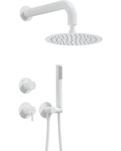 Deante Silia peidetud dušikomplekt dušiotsikuga matt valge NQS_A9YK