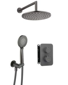 Deante Therm peidetud dušikomplekt termostaatsegistiga BOX titanium BXYZDEBT