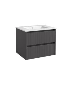 Harma valamukapp valamuga, mustad alumiiniumprofiilid, matt hall, 60 cm