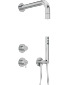 Deante Silia peidetud dušikomplekt fikseeritud dušiotsikuga harjatud teras NQS_F9XK