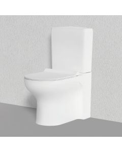 WC põrandapealne VENUS valge, alla- ja tahaj., loputuspaagiga (rimless)