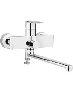 Deante Alpinia valamu segisti, seinale paigaldatav, pikendatud tilaga – voolikuühendusega, kroom BGA_056M