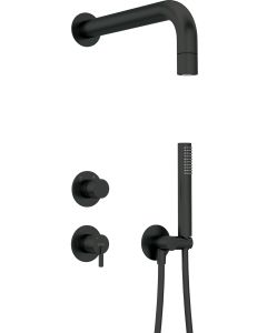 Deante Silia peidetud dušikomplekt fikseeritud dušiotsikuga matt must NQS_N9XK