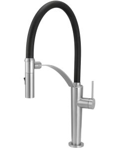 Deante Corda köögisegisti painduva jooksutoruga, 2 veevoolu režiimi, harjatud teras BRC_F72M