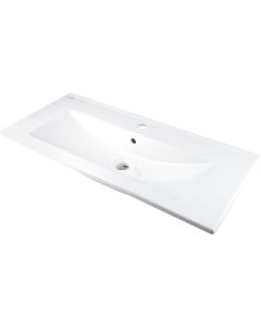 Deante Tubo keraamiline valamu 36x81,5 cm süvistatav segistialusega valge CTU_638M