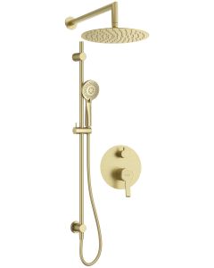 Deante Arnika peidetud dušikomplekt liuglatiga ja dušiotsikuga harjatud kuld NAC_R6QP