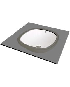 Deante Alpinia keraamiline valamu 44x44 cm alt paigaldatav valge CGA_6U4U