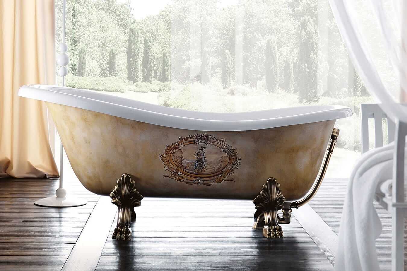 Gruppo Treesse braokk stiilis ühekohaline vann jalgadel