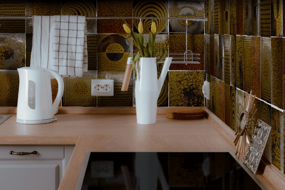 Elevating Interiors with 3D Ceramic Tiles and Color Harmony