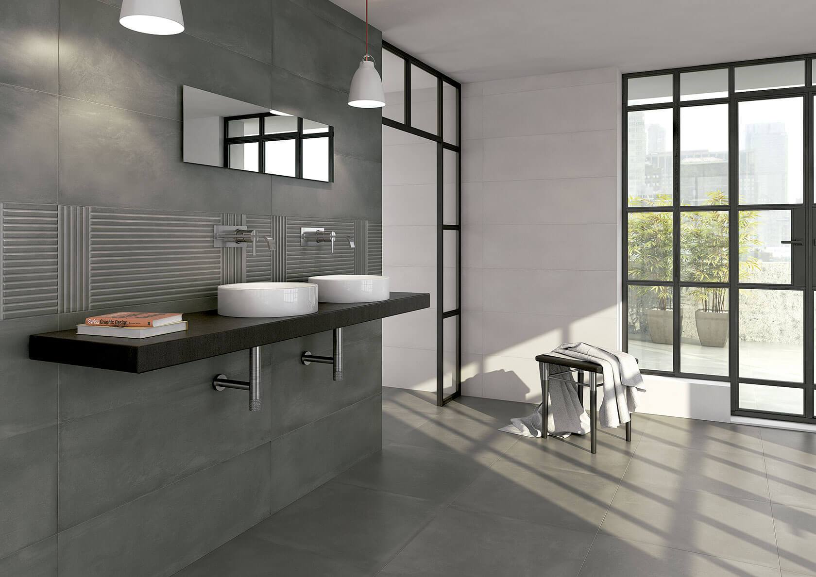 Bellacasa Motif-90 tumehallid plaadid modernses tööstusstiilis ruumis